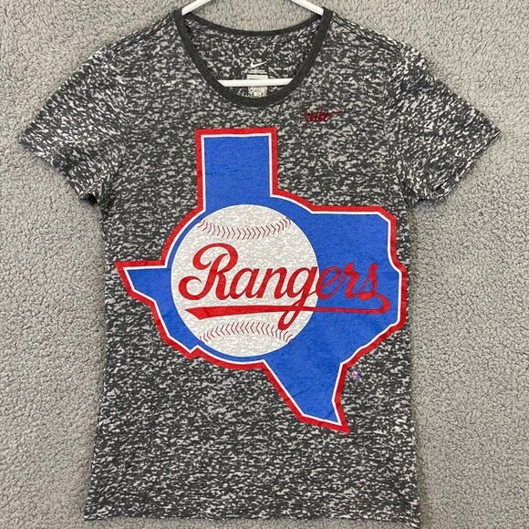 Nike Texas‎ Rangers Women’s Medium Short Sleeve MLB T-shirt Grey - Picture 1 of 10